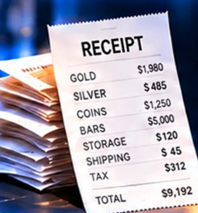 A pile of dealer receipts